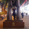 Sifu Sorwar Ahmed at the hands statue, Nathan Road (near the eastern entrance to Kowloon Park).