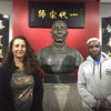 Lisa Morgan with Sifu Garry Mckenzie at the Yip Man Tong museum.