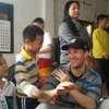 Erik training with the children at Sifu Jip Jyu Jeh School in Foshan.