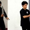 Sifu Julie and Sifu Bee demonstrate Baat Jaarm Dou Faat