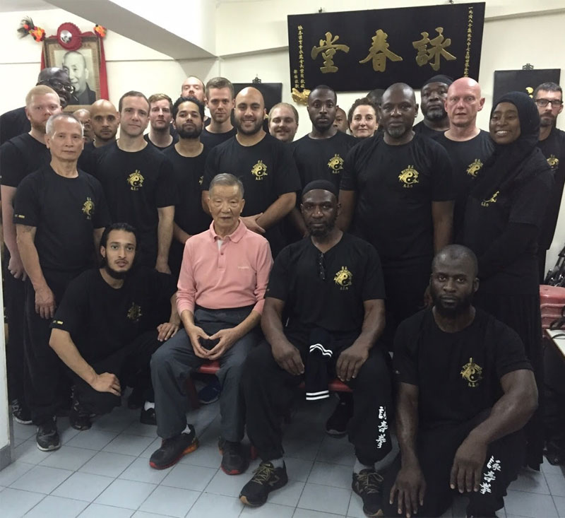 Group picture with Grand Master Ip Ching at the Wing Tsun Athletic Association.